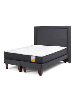 Cama Europea Funcional 2 Plazas Base Dividida + Respaldo