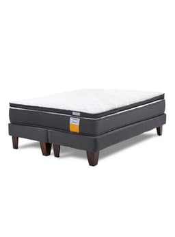 Cama Europea Funcional 2 Plazas Plus Base Dividida + Topper