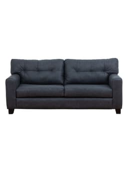 Sofa Berlin 3 Cuerpos Cuero Auris Negro