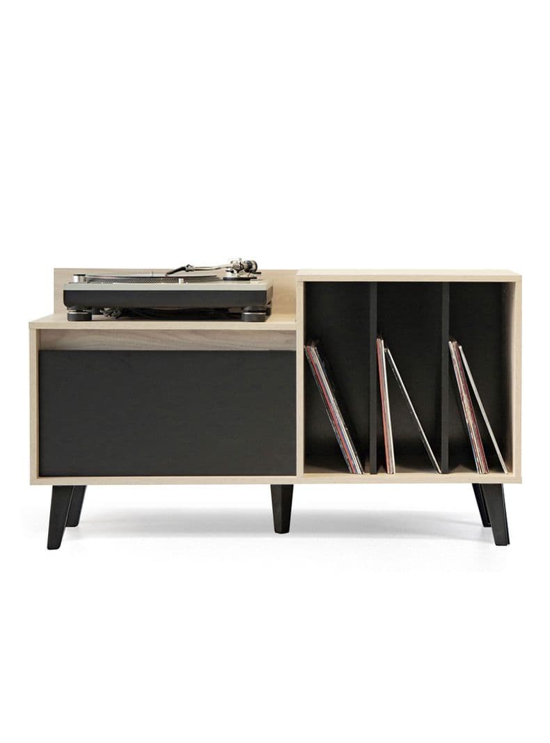 Rack TV Vinilo 1 Puerta Cafe Claro