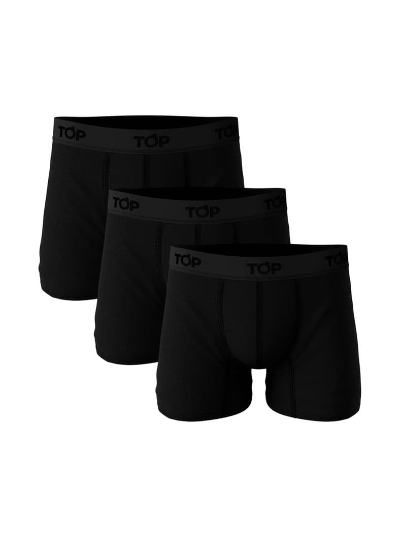 Pack 3 Boxer Medio Negro S