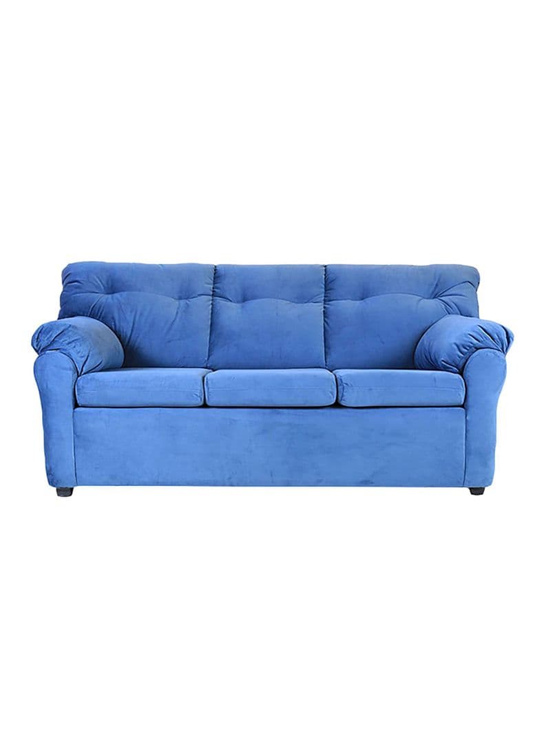 Sofa Felpa America 3 Cuerpos Azul Oscuro