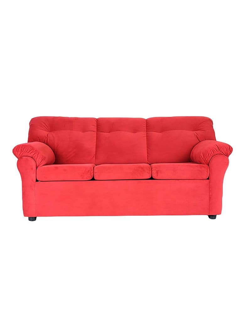 Sofa Felpa America 3 Cuerpos Rojo