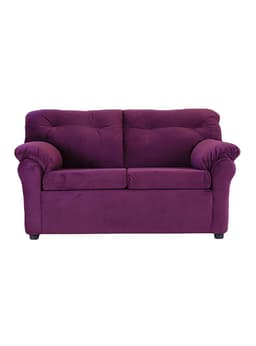 Sofa Felpa America 2 Cuerpos Morado Claro