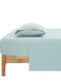 Juego de Sabanas Super King 200H Algodon Unicolor Verde