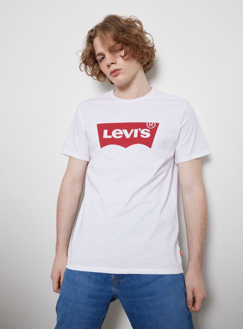 Polera Manga corta Blanca Print Brand Blanco S