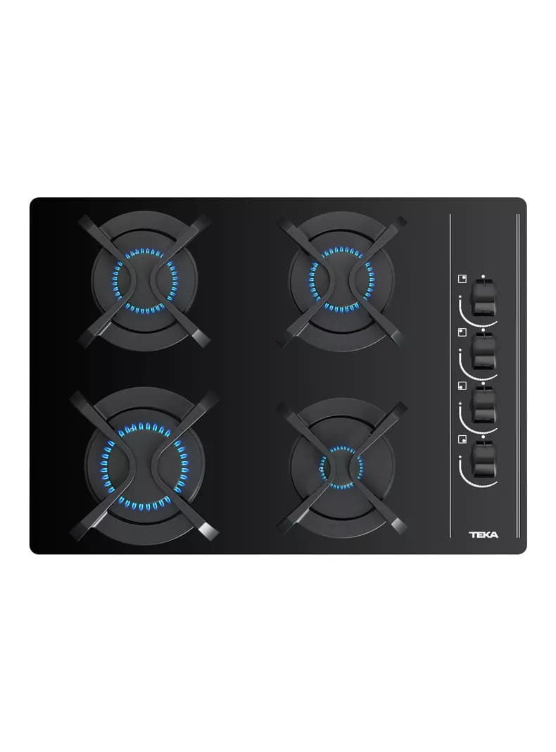 Cocina a Gas Cristal 4 Quemadores GBC 64003 KBB Negro