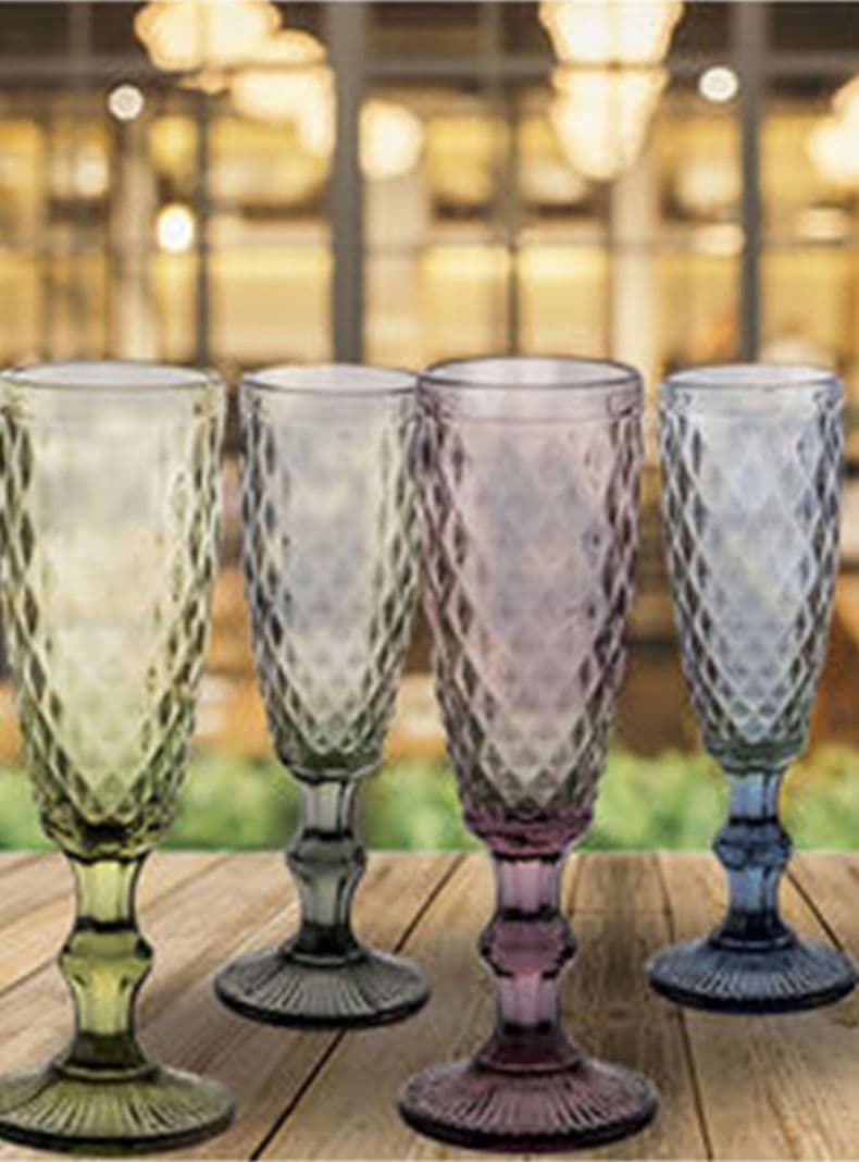 Set de 4 Copas Color Champana Murano