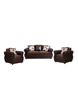 Juego de Living Padua 3-1-1 Cuerpos Cafe Oscuro