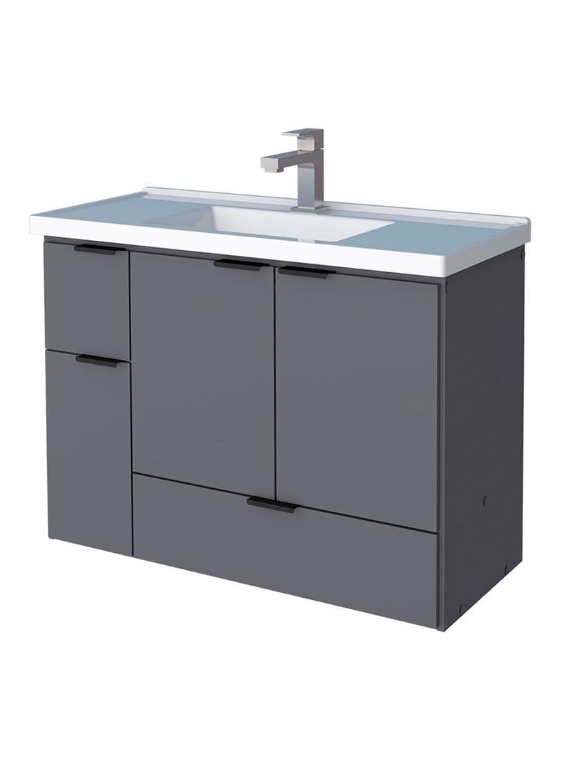 Mueble Vanitorio Aereo Orquedea 80 cm Gris