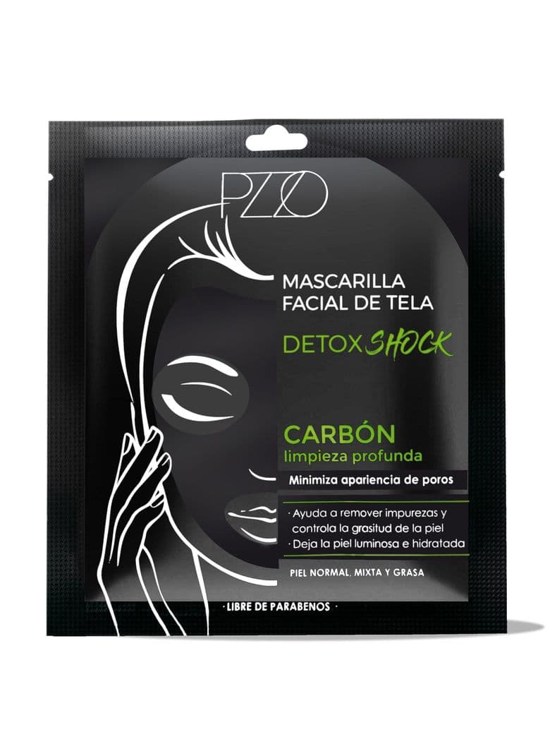 Mascarilla Petrizzio Facial Tela Carbon Detox