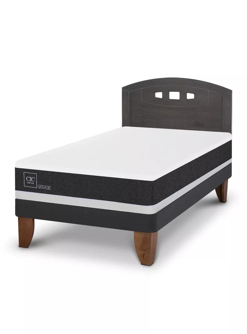 Cama Europea Ortopedic 1.5 Plazas + Respaldo Gales