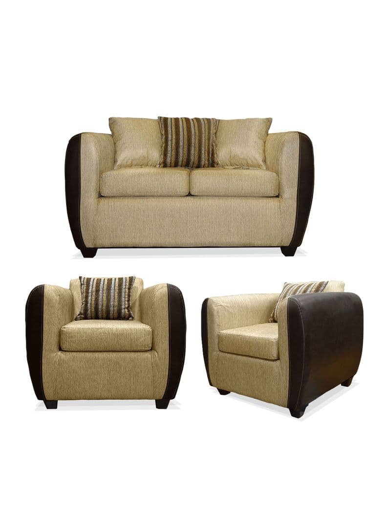 Juego de Living Oklahoma 4 Cuerpos Tela-Pu Beige