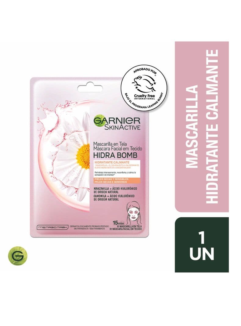 Mascarilla Garnier Skin Active Facial Tela Manzanilla