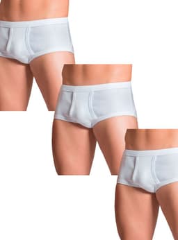 Pack 3 Calzoncillos Tejido Rib Blanco 44