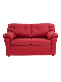 Sofa 2 Cuerpos Cuero Auris Rojo