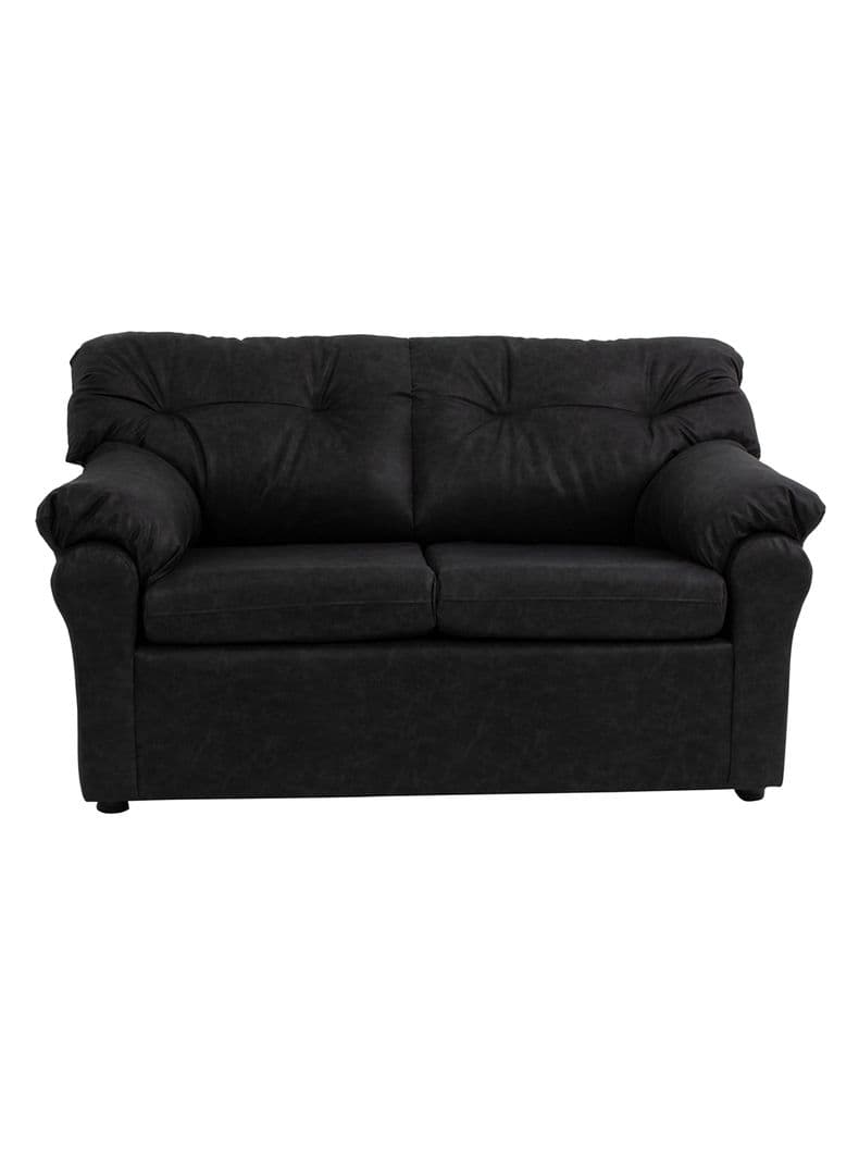 Sofa 2 Cuerpos Cuero Auris Negro