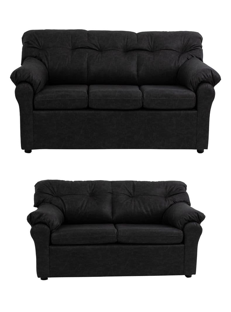 Juego Living 32 Cuero Auris Negro