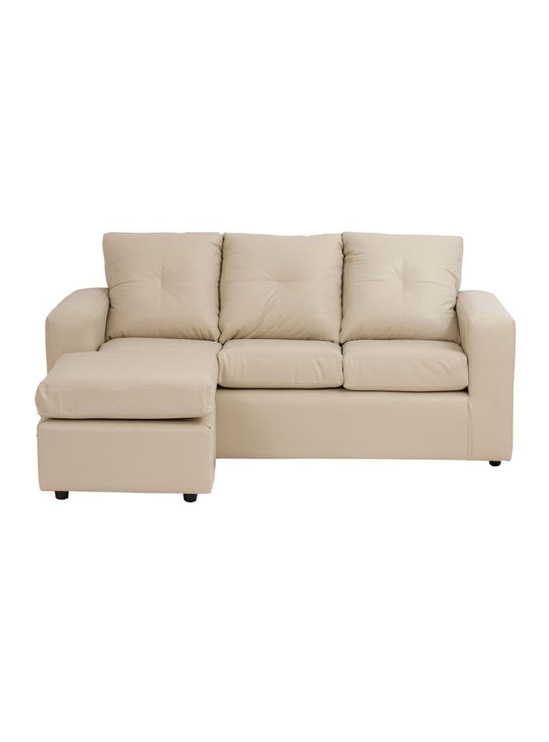 Seccional Emilia Cuero Sintetico Beige