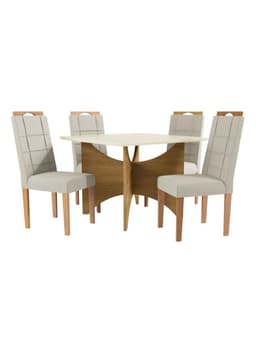 Juego de Comedor Bari 4 Sillas Natural