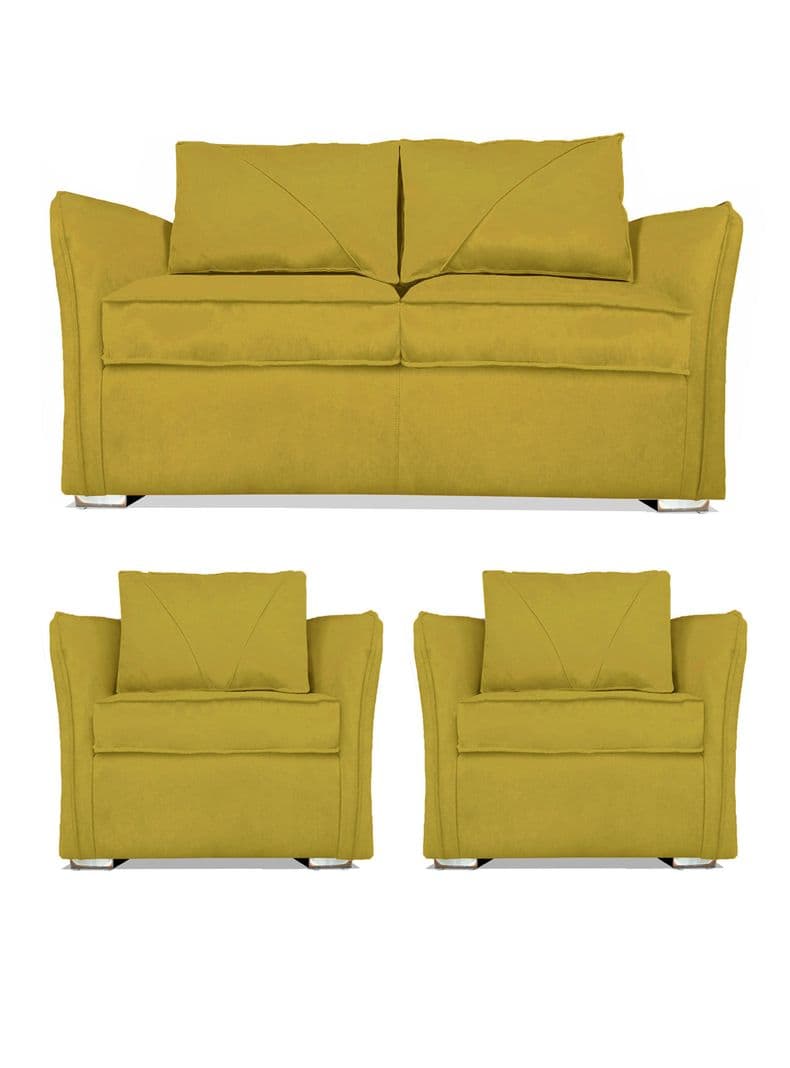 Juego Living Atlanta Sofa + 2 Sillones Dorado