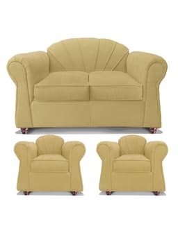 Juego Living Marsella Sofa + 2 Sillones Beige