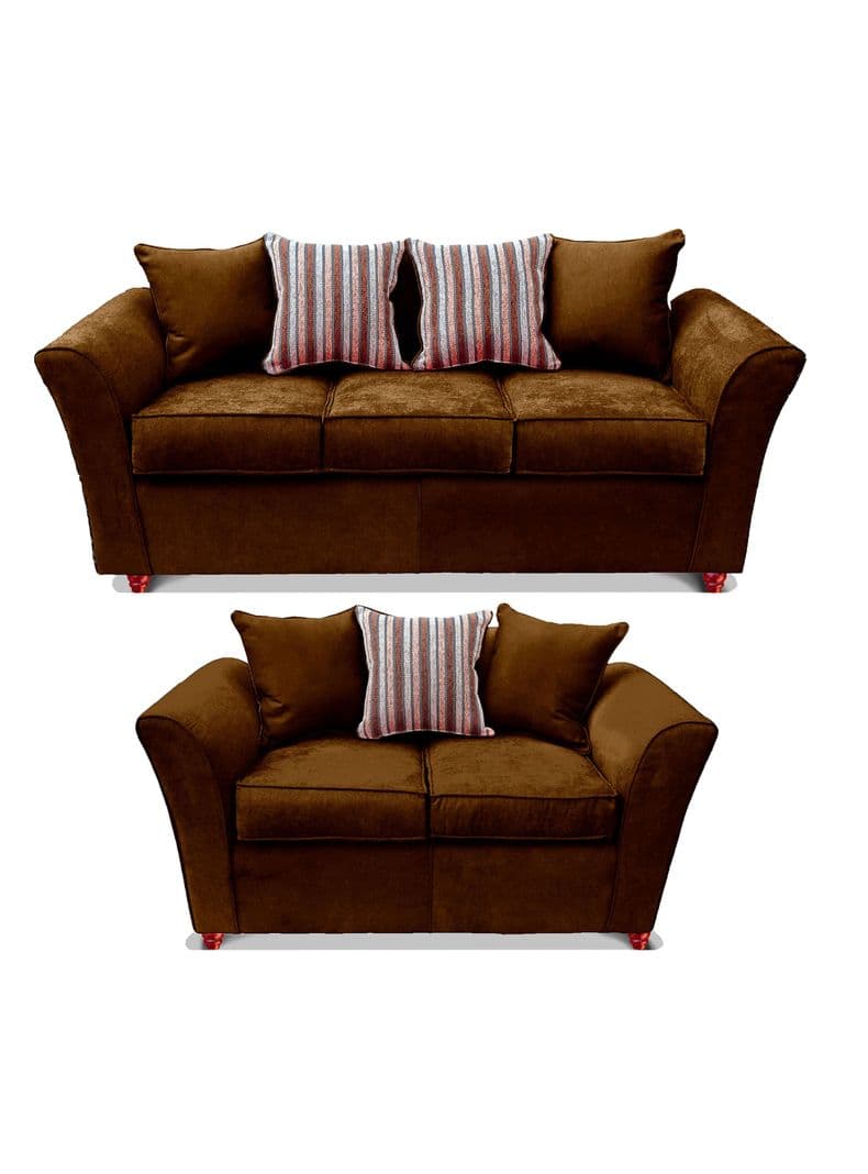 Juego Living Minesota Sofa 3C + Sofa 2C Cafe