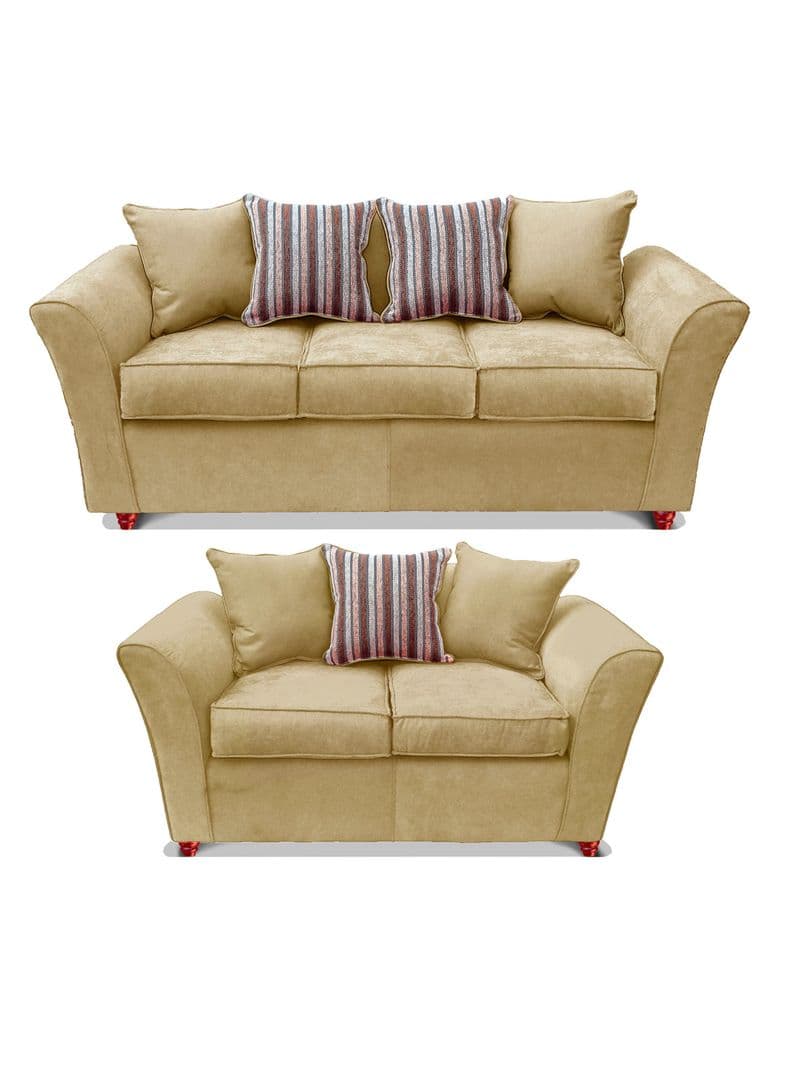 Juego Living Minesota Sofa 3C + Sofa 2C Beige
