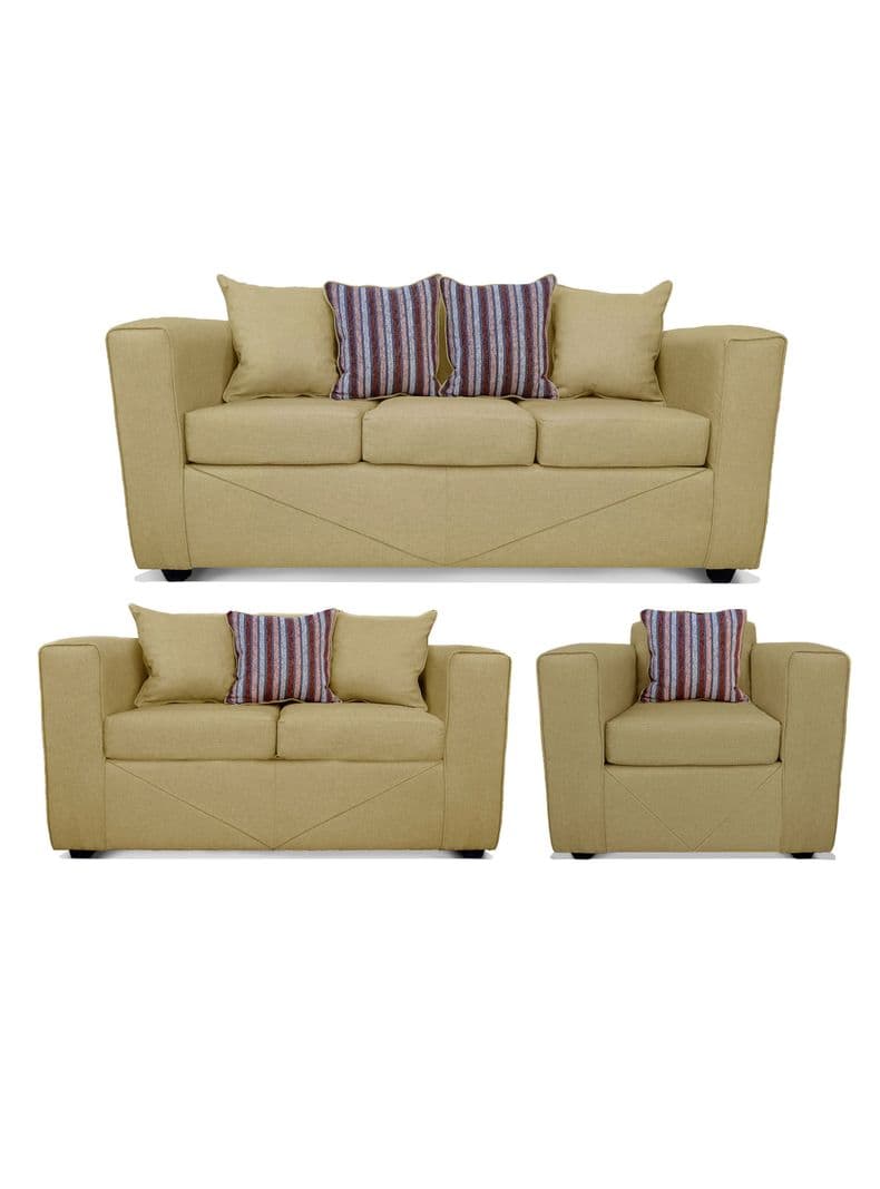 Juego Living Santa Fe Sofa 3C + Sofa 2C + 1 Sillon Beige