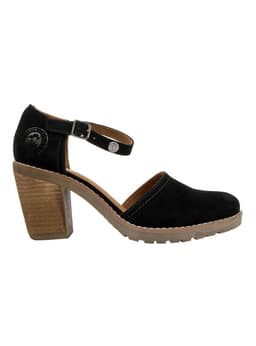 Sandalia Wg032 Cuero Mujer Negro 35