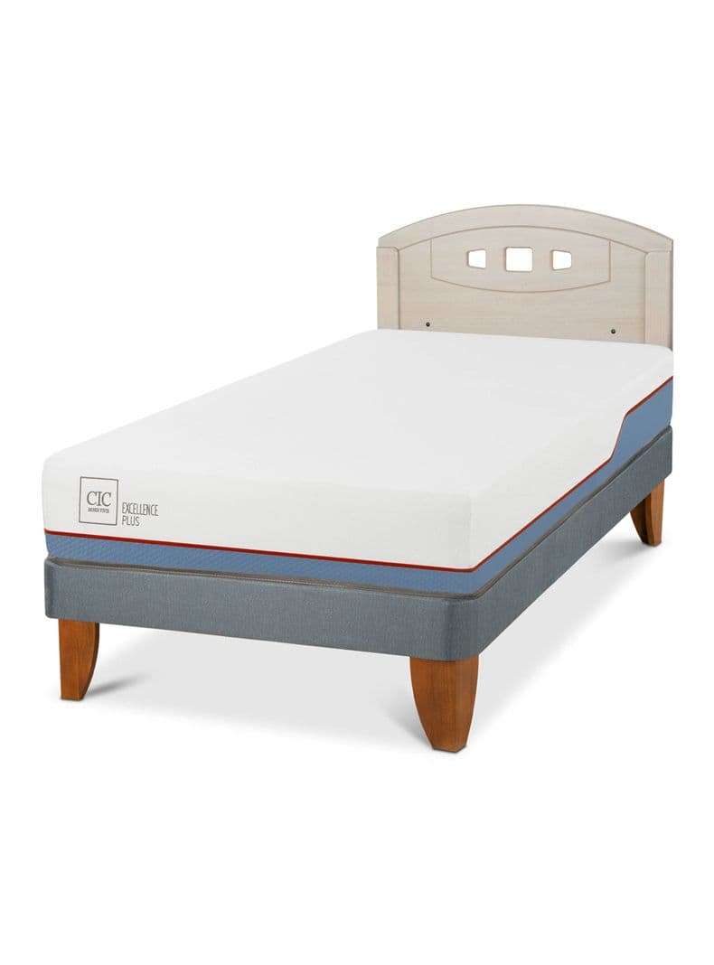 Cama Europea Excellence Plus 1.5 Plazas + Respaldo Gales Alpino
