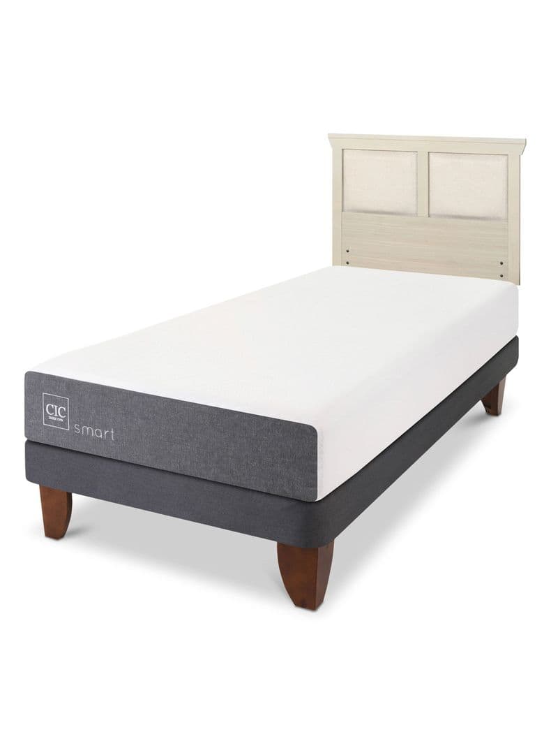 Cama Europea Smart 1 Plaza + Respaldo Torinoino Alpino