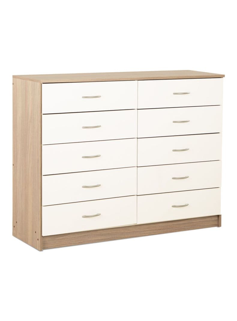 Comoda 10 Cajones Bicolor