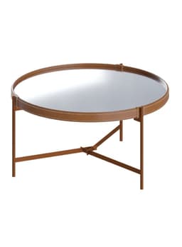 Mesa Centro Aqua Espejo Redondo 71 cm Cobre