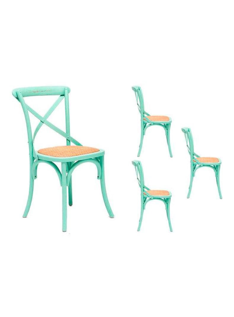 Set de 4 Sillas Retro Verde Agua
