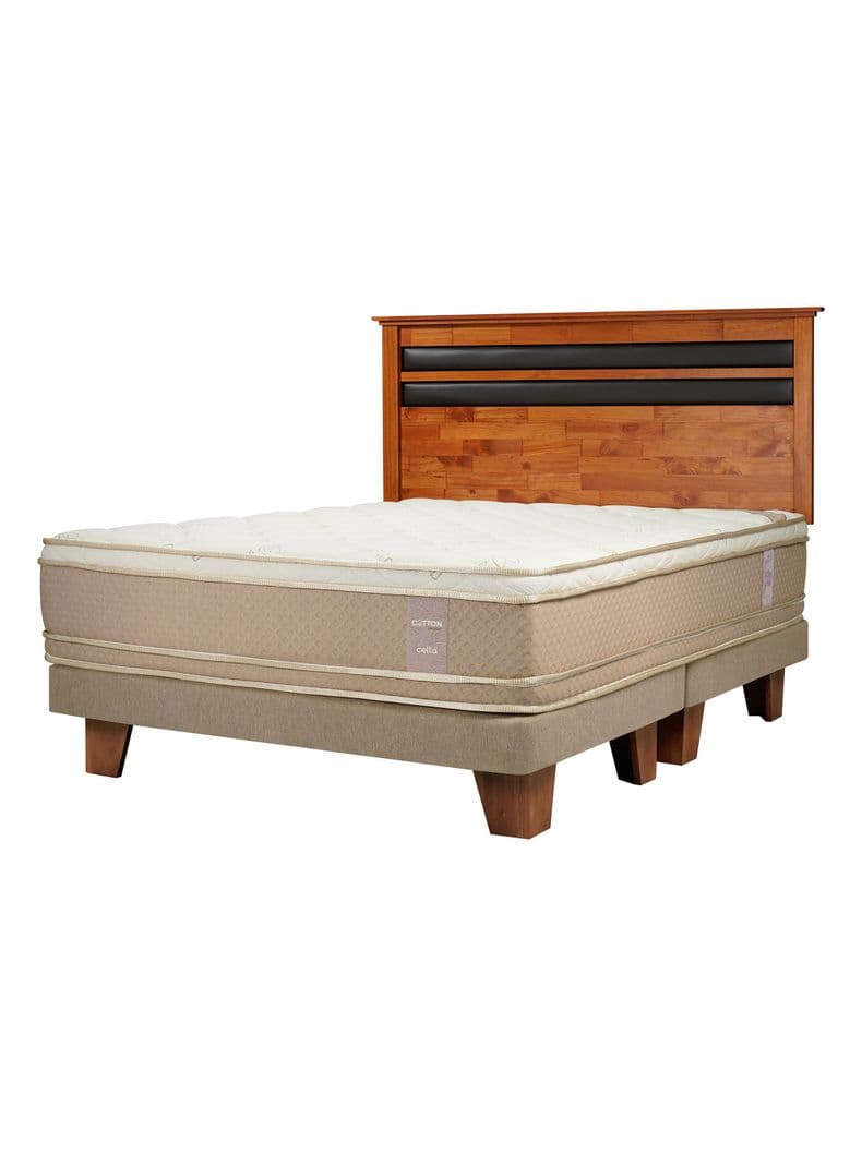 Cama Europea Cotton Organic King Respaldo Mallorca