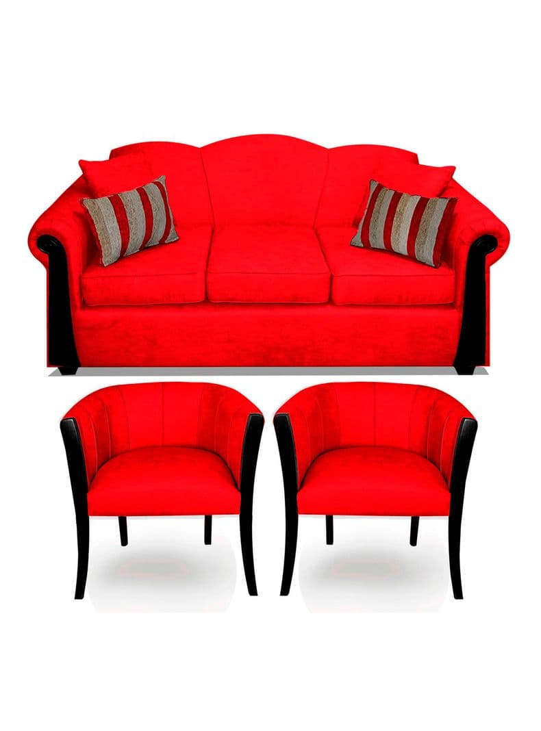 Juego de Living Michigan 5C Rojo