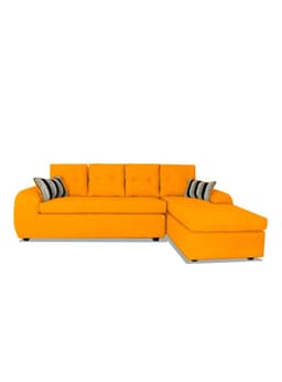 Sofa Seccional Houston Derecho 5C Tela Amarillo