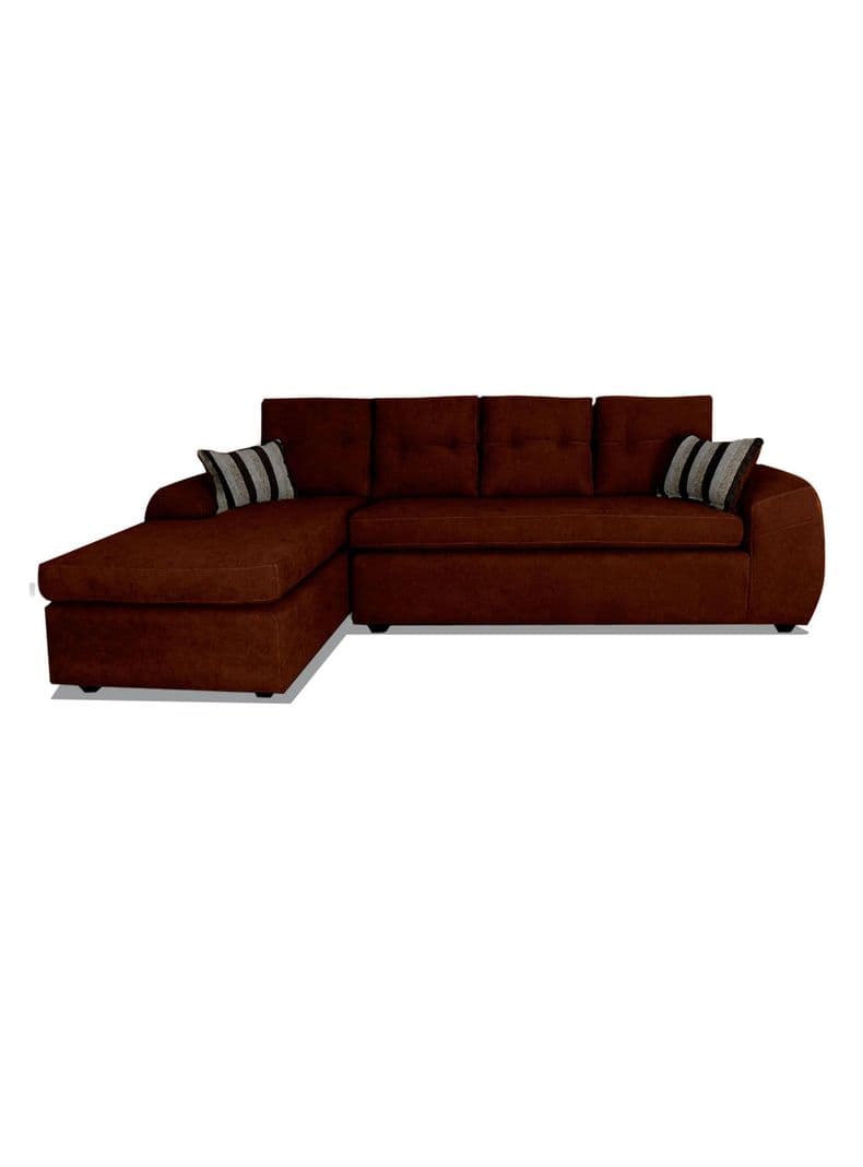 Sofa Seccional Houston Izquierdo Tela 5C Cafe