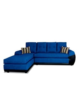 Sofa Seccional Houston Izquierdo Tela PU 5 Cuerpos Azul