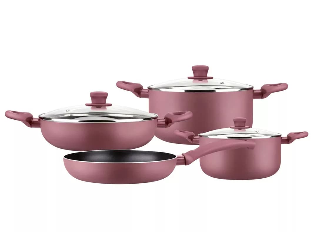 Bateria de Cocina Aluminio 7 Piezas Spring