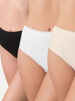 Tripack Calzon Alto Detalle de Encaje Diseno 1 L