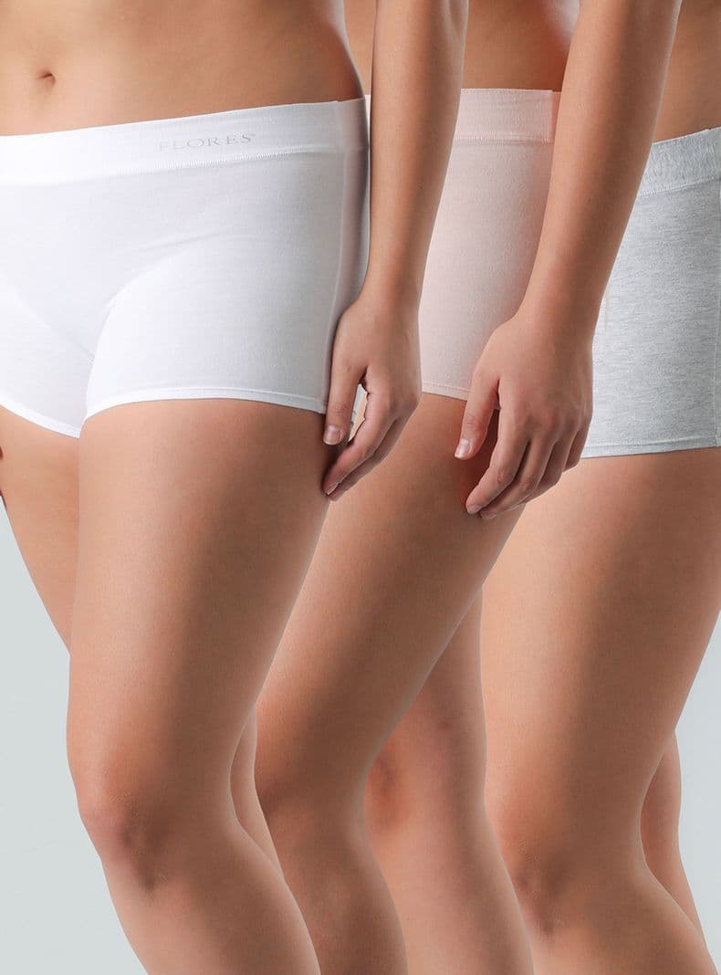 Tripack Boxer Short Algodon Logo en Borde Blanco S