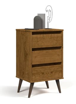 Velador Wood 3 Cajones Cafe