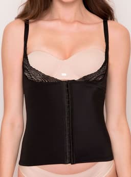 Faja Corset con Breteles Microfibra Negro L