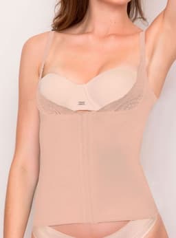Faja Corset con Breteles Microfibra Beige S