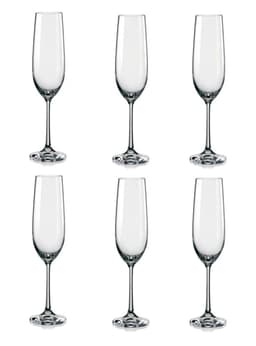 Set de 6 Copas Cristal Espumante Viola