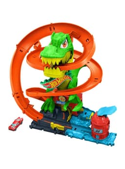Pista de Juguete T-Rex vs Estacion de Bomberos