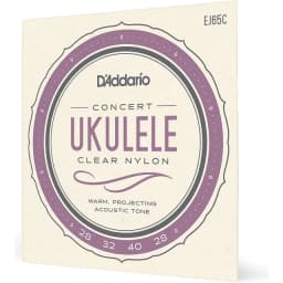 Cuerdas Ukelele Daddario Ej65c Concert Clear Nylon