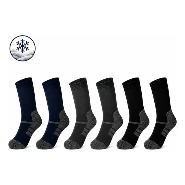6 Pares Calcetines Hombre Invierno Interior Afelpado Gruesos